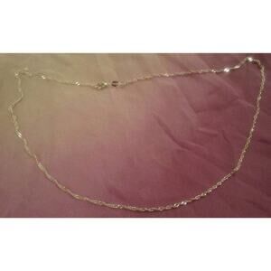 Sterling Silver 925‎ Plated 20 Inch Water Wave Chain Necklace New Thin 1/16th"
